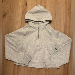 Lululemon Scuba hooded 1/2 zip Heather gray